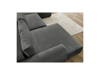 Panoramic Convertible Sofa with Storage - Lucien - Smooth Fabric - Left-Hand Corner