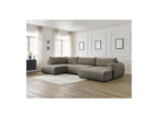 Panoramic Convertible Sofa with Storage - Lucien - Smooth Fabric - Right-Hand Corner