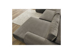 Panoramic Convertible Sofa with Storage - Lucien - Smooth Fabric - Right-Hand Corner