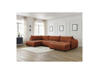 Panoramic Convertible Sofa with Storage - Lucien - Smooth Fabric - Right-Hand Corner