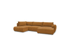 Panoramic Convertible Sofa with Storage - Lucien - Smooth Fabric - Right-Hand Corner