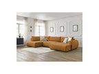 Panoramic Convertible Sofa with Storage - Lucien - Smooth Fabric - Right-Hand Corner