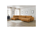 Panoramic Convertible Sofa with Storage - Lucien - Smooth Fabric - Right-Hand Corner