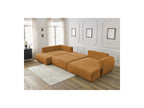 Panoramic Convertible Sofa with Storage - Lucien - Smooth Fabric - Right-Hand Corner