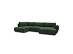 Panoramic Convertible Sofa with Storage - Lucien - Smooth Fabric - Right-Hand Corner