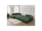 Panoramic Convertible Sofa with Storage - Lucien - Smooth Fabric - Right-Hand Corner