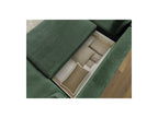 Panoramic Convertible Sofa with Storage - Lucien - Smooth Fabric - Right-Hand Corner