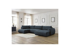 Panoramic Convertible Sofa with Storage - Lucien - Smooth Fabric - Right-Hand Corner