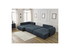 Panoramic Convertible Sofa with Storage - Lucien - Smooth Fabric - Right-Hand Corner