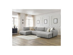 Panoramic Convertible Sofa with Storage - Lucien - Smooth Fabric - Right-Hand Corner