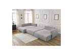 Panoramic Convertible Sofa with Storage - Lucien - Smooth Fabric - Right-Hand Corner