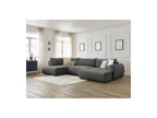 Panoramic Convertible Sofa with Storage - Lucien - Smooth Fabric - Right-Hand Corner