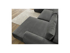 Panoramic Convertible Sofa with Storage - Lucien - Smooth Fabric - Right-Hand Corner