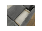 Panoramic Convertible Sofa with Storage - Lucien - Smooth Fabric - Right-Hand Corner