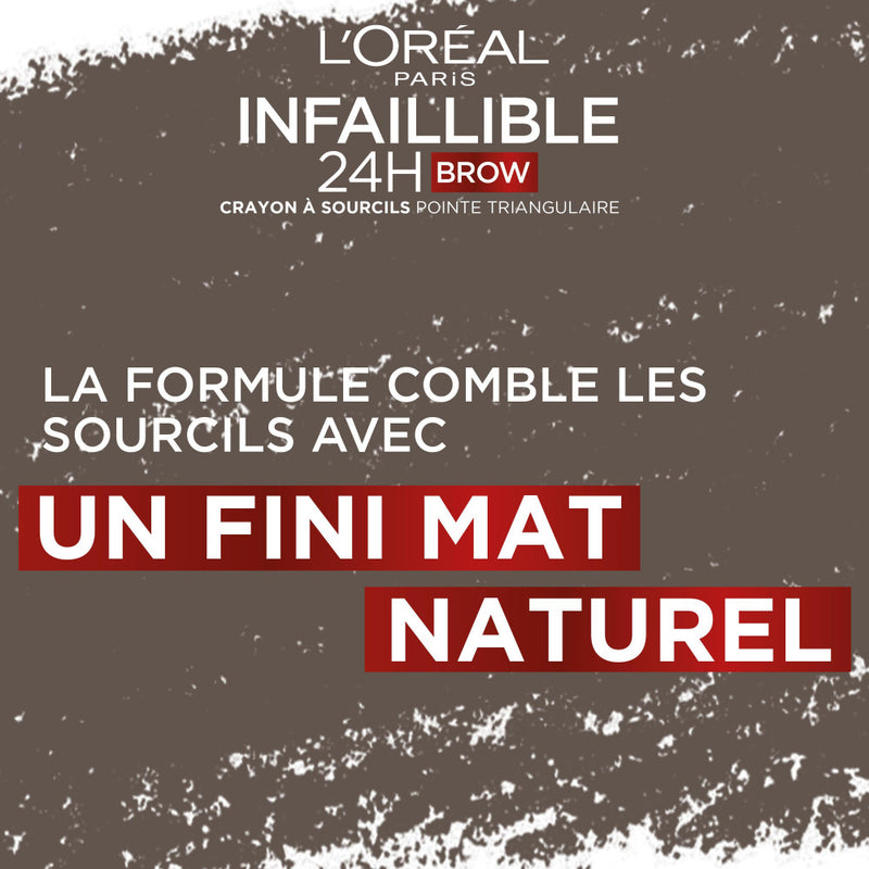 Infaillible 24H Brow Crayon À Sourcils Pointe Triangulaire 1 Ebony