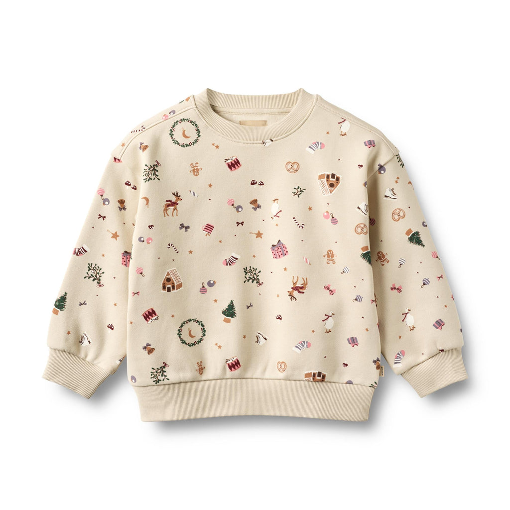 Sweat L/S Elliot - Offwhite Holiday - Enfant