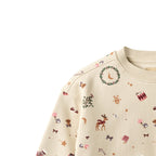 Sweat L/S Elliot - Offwhite Holiday - Enfant