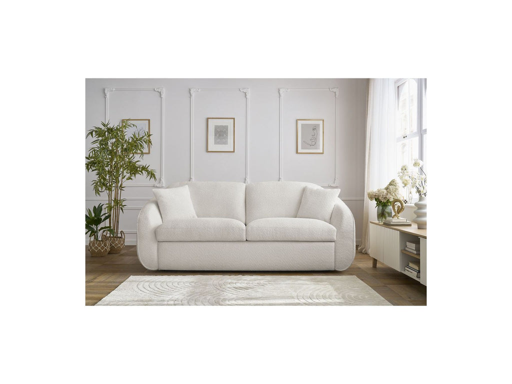 Cezanne - Straight Sofa Bed with Express Opening - Bouclé Fabric
