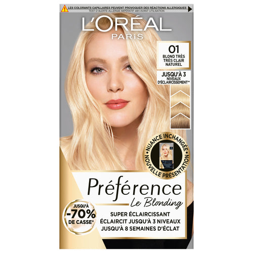 Préférence Coloration 01 Prague Blond Très Très Clair Naturel