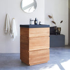 Karl - Meuble Salle De Bain - Chêne - Naturel