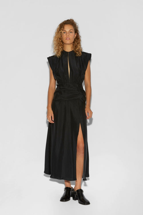 RIVER MOSS CHARCOAL DRESS