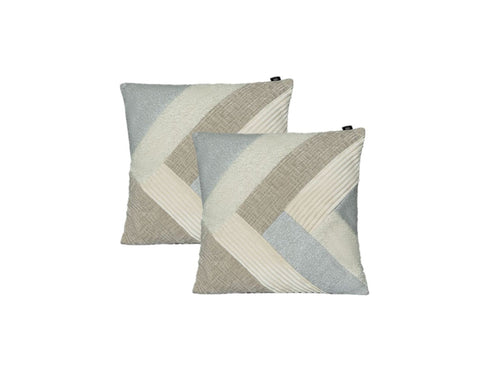 Lot De 2 Coussins Patchwork Réversibles - Aria