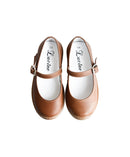 Chaussures Fille Souple À Boucle Flexine - Cuir Camel - Fille