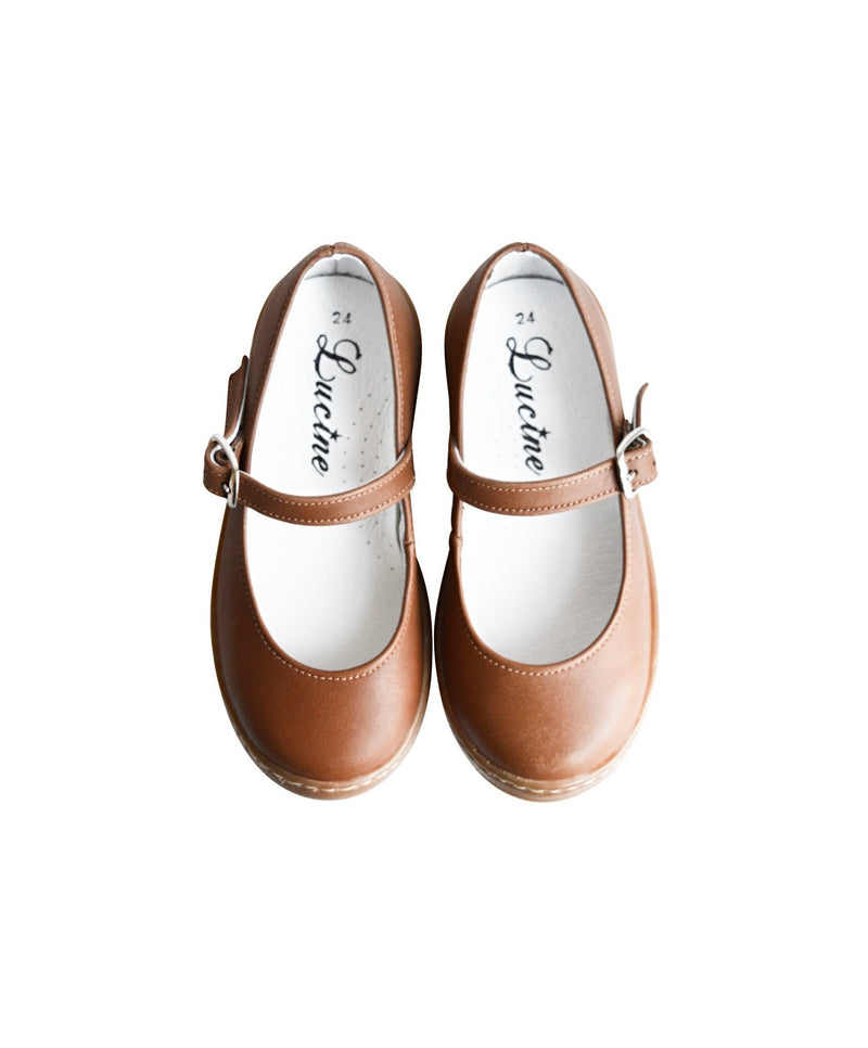 Chaussures Fille Souple À Boucle Flexine - Cuir Camel - Fille