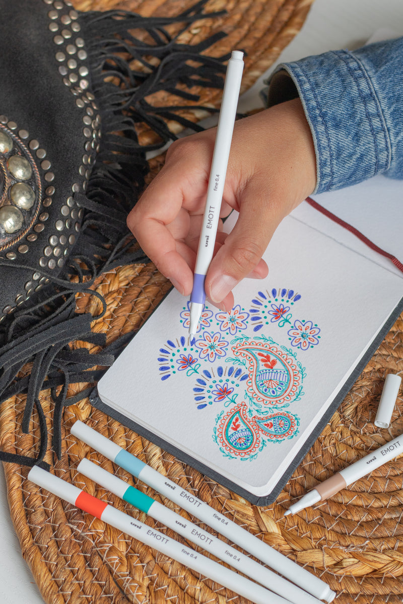 5 Feutres - Gipsy Poetry - Emott By Uni-Ball