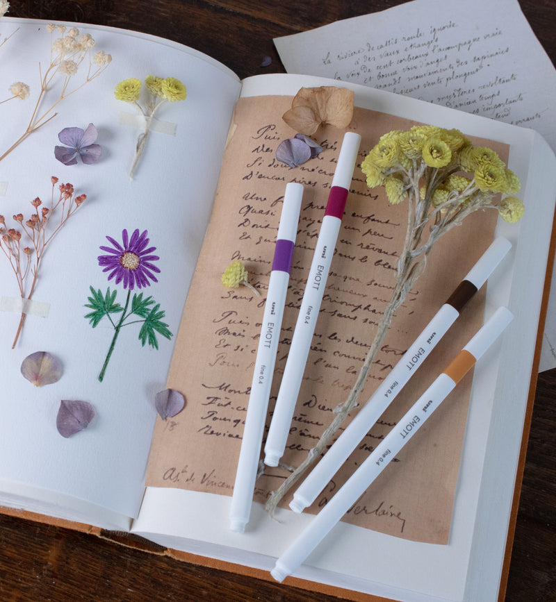 5 Feutres - Secret Garden - Emott By Uni-Ball