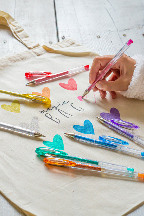 Set De 8 Rollers - Encre Gel Pailleté - Uni-Ball