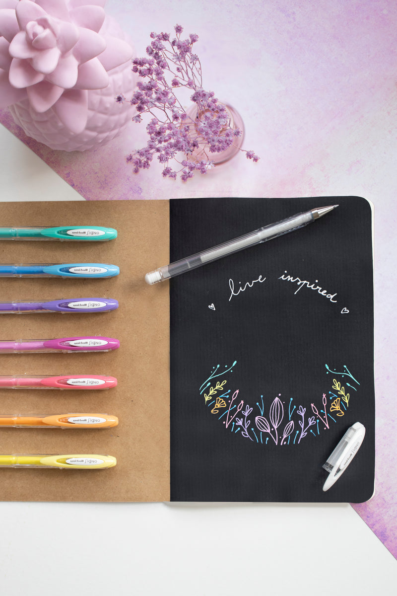 Set De 8 Rollers - Encre Gel Pastel - Uni-Ball