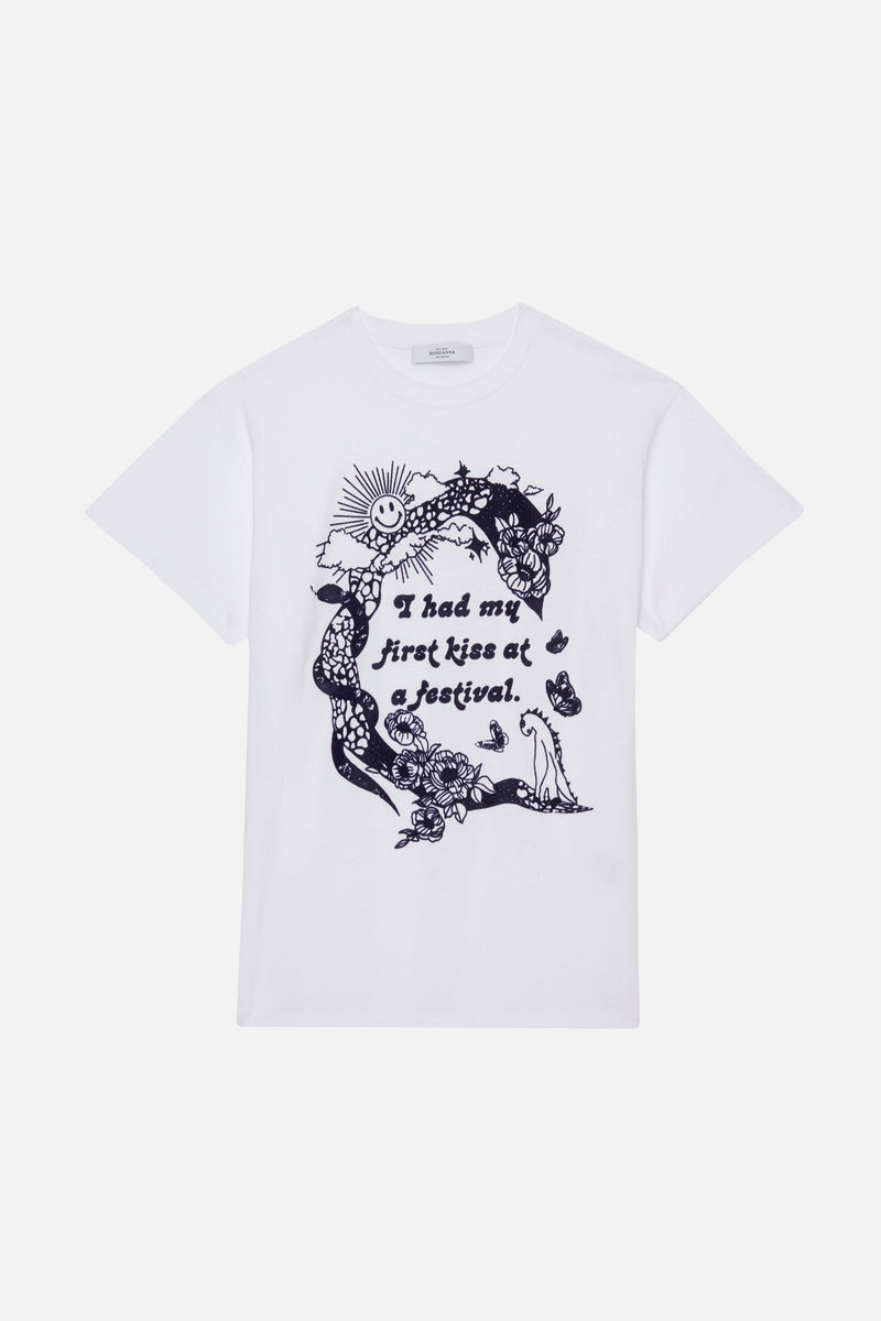 CAMISETA WELCOMEKISS DE PUNTO BLANCO