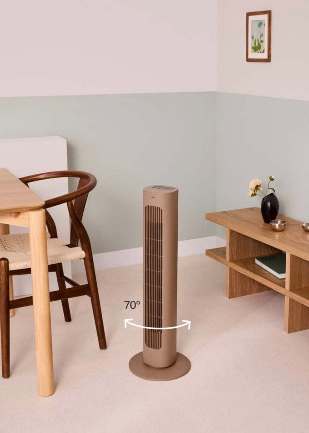 Air Tower - Ventilador De Torre Oscilante 50W Y 77 Cm De Altura - Moca