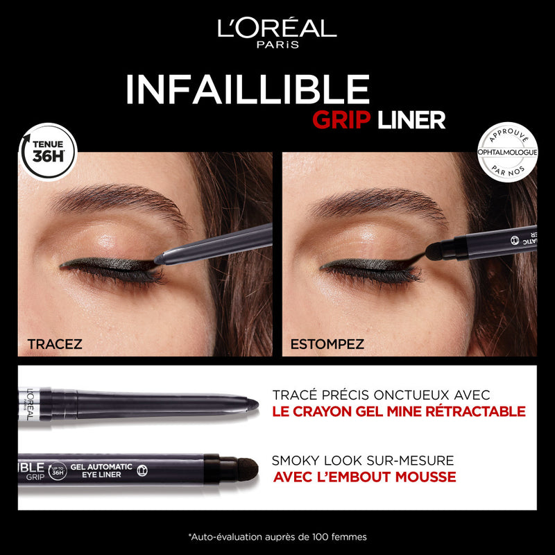 Infallible Grip Liner Gel Automatic Taupe Gray