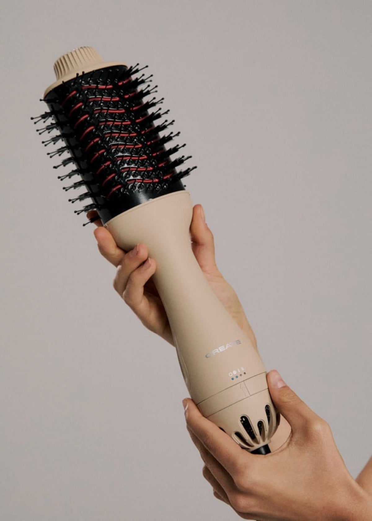 Ceramic LED Volume Styler - Volumising Brush with Dual LED Treatment - Sand