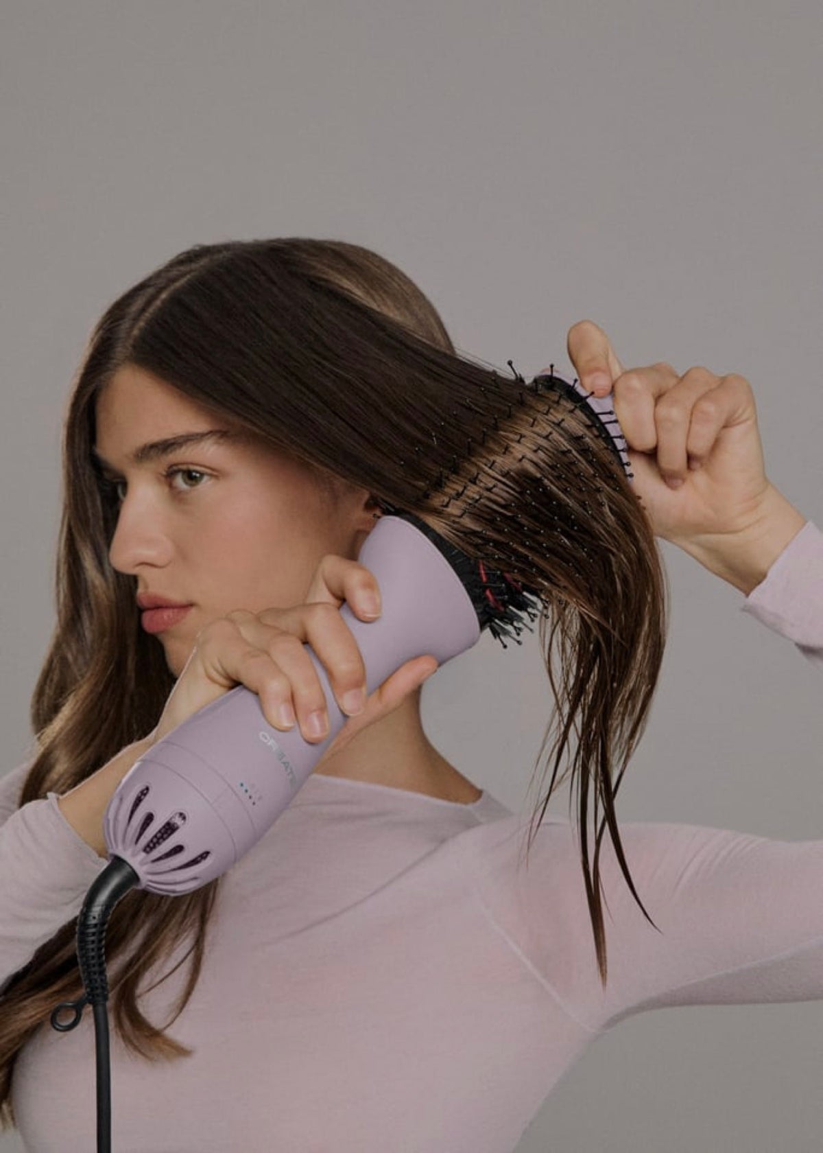 Ceramic Led Volume Styler - Cepillo Voluminizador Con Doble Tratamiento Led - Lavanda