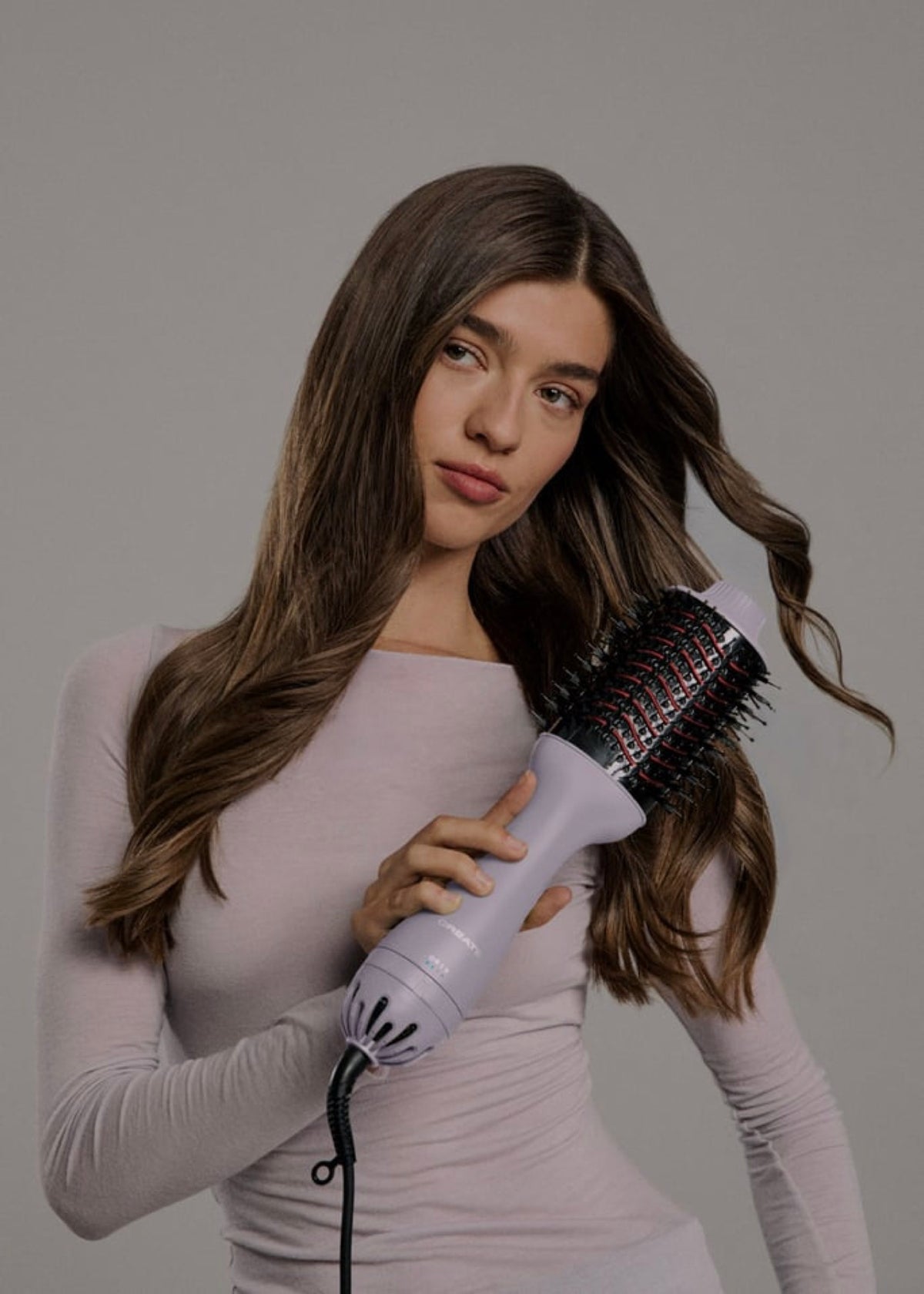Ceramic Led Volume Styler - Cepillo Voluminizador Con Doble Tratamiento Led - Lavanda