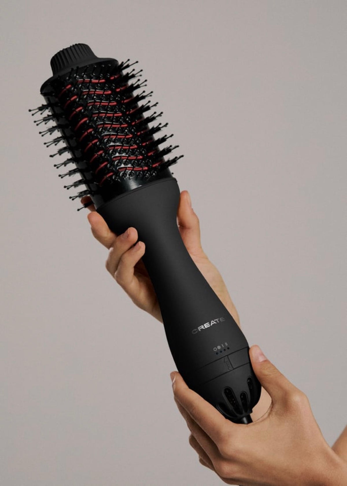 Ceramic LED Volume Styler - Volumising Brush with Dual LED Treatment - Black