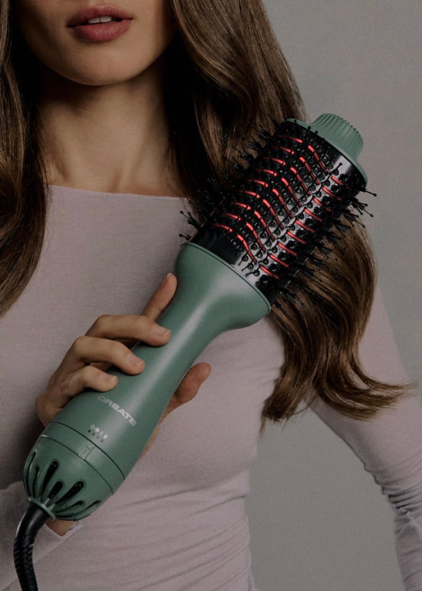 Ceramic Led Volume Styler - Cepillo Voluminizador Con Doble Tratamiento Led - Sage