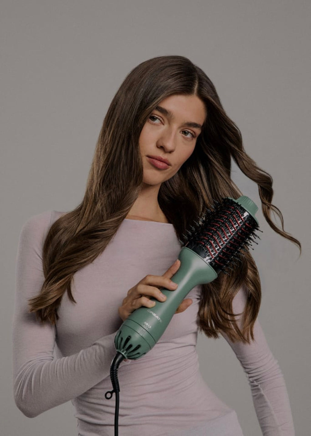 Ceramic Led Volume Styler - Cepillo Voluminizador Con Doble Tratamiento Led - Sage