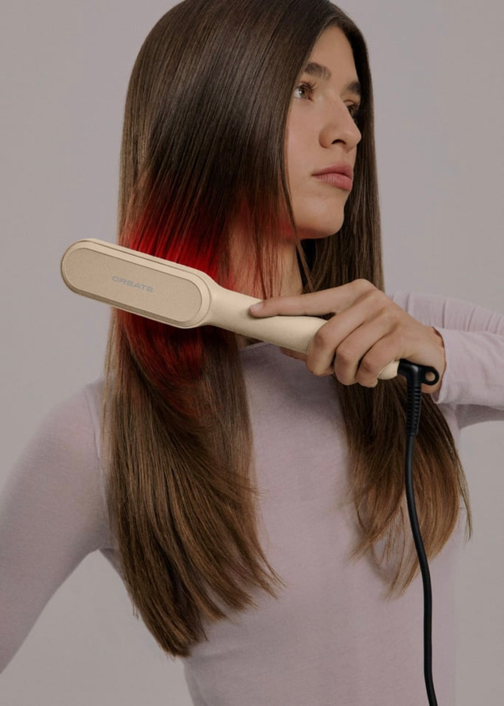 Ion Led Styler - Cepillo Alisador Iónico Con Tratamiento Led - Arena