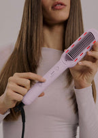 Ion Led Styler - Ionic Straightening Brush with LED Treatment - Lavender