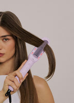 Ion Led Styler - Ionic Straightening Brush with LED Treatment - Lavender