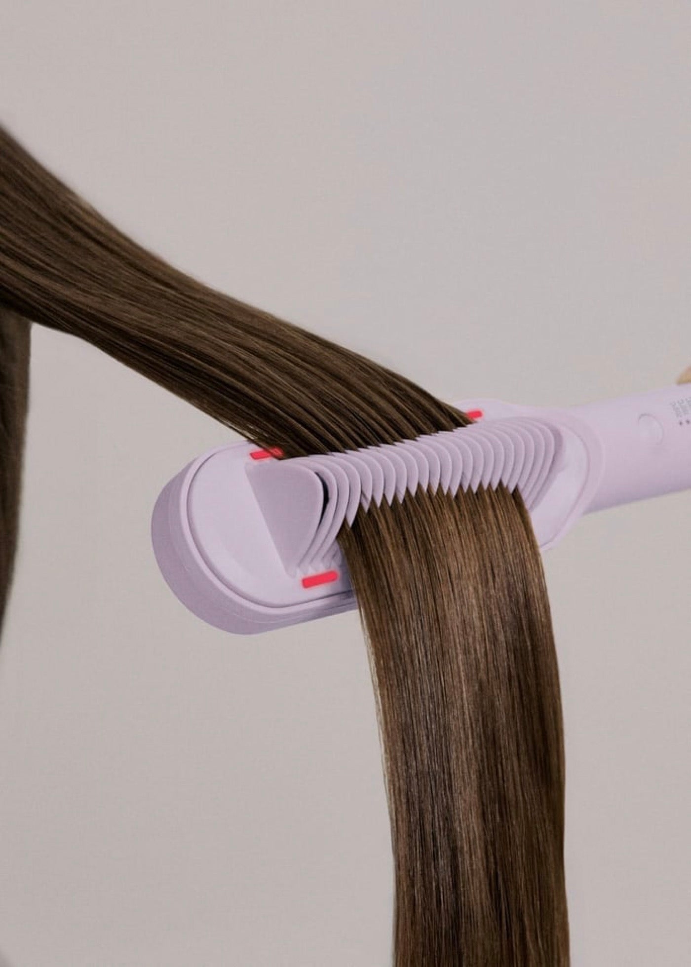 Ion Led Styler - Ionic Straightening Brush with LED Treatment - Lavender