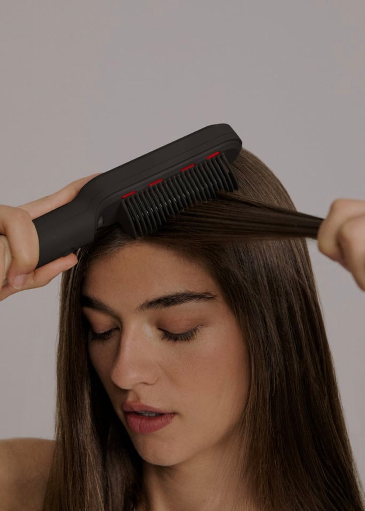 Ion Led Styler - Cepillo Alisador Iónico Con Tratamiento Led - Negro