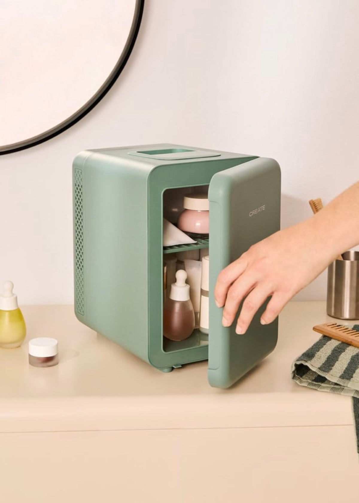 Skincare Mini Fridge - Mini Nevera Para Cosméticos 4L Con Función Frío O Calor - Sage