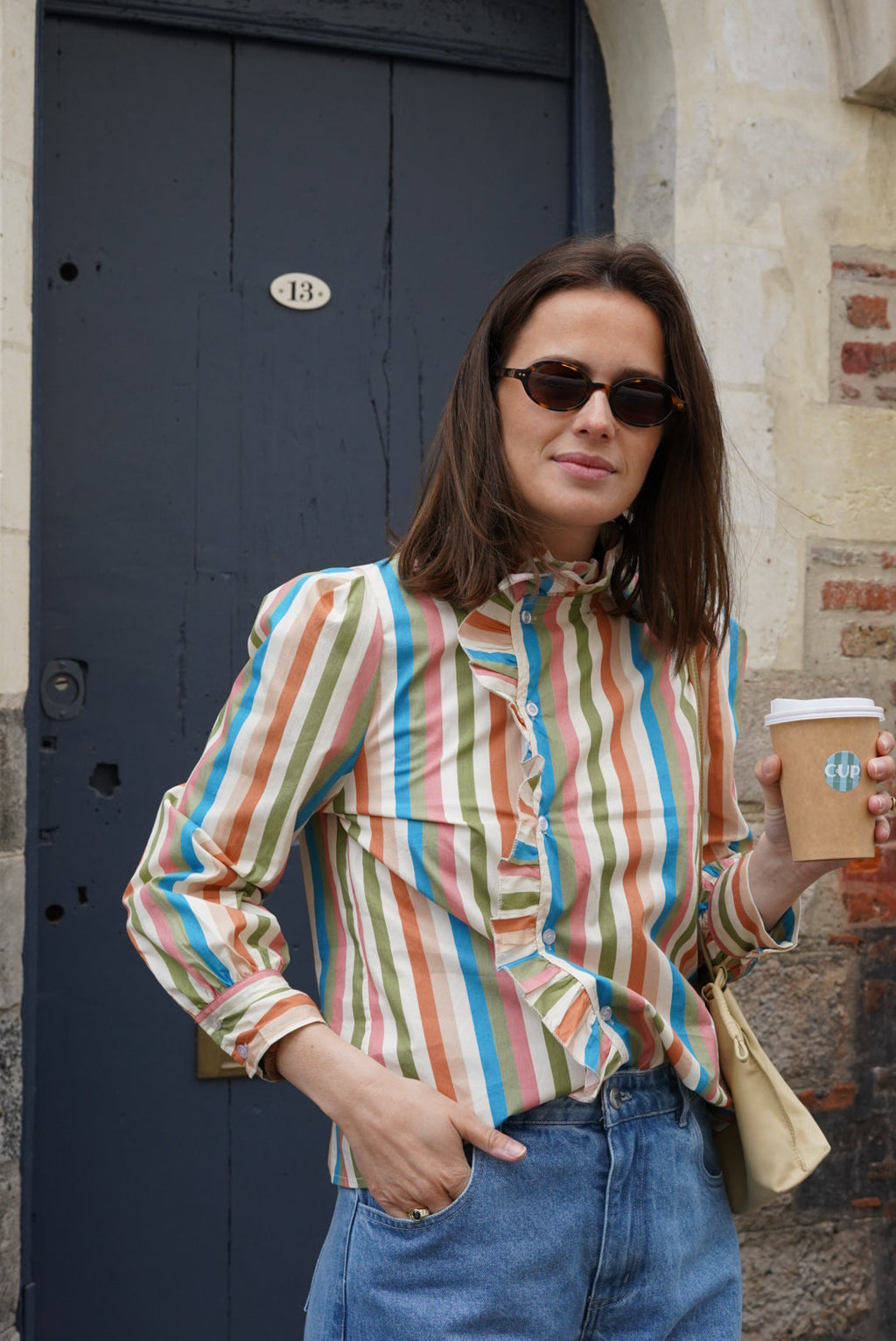 Marilou Stripe Shirt Multicolor Blue