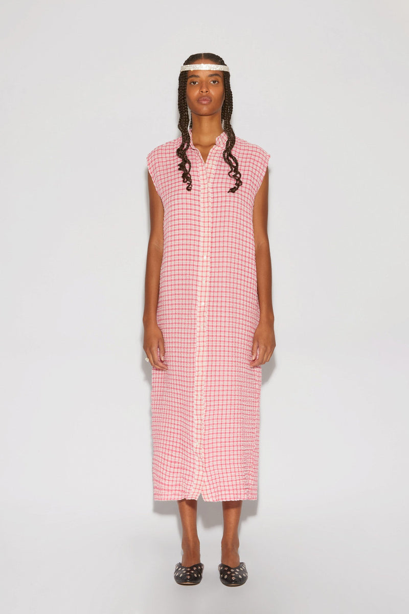 VESTIDO LUCAS SEERSUCKER ROSA