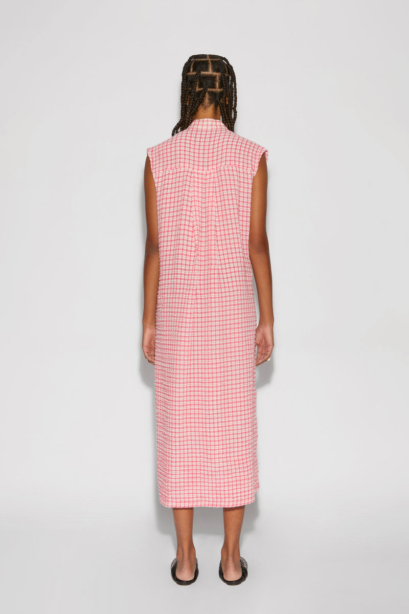 VESTIDO LUCAS SEERSUCKER ROSA